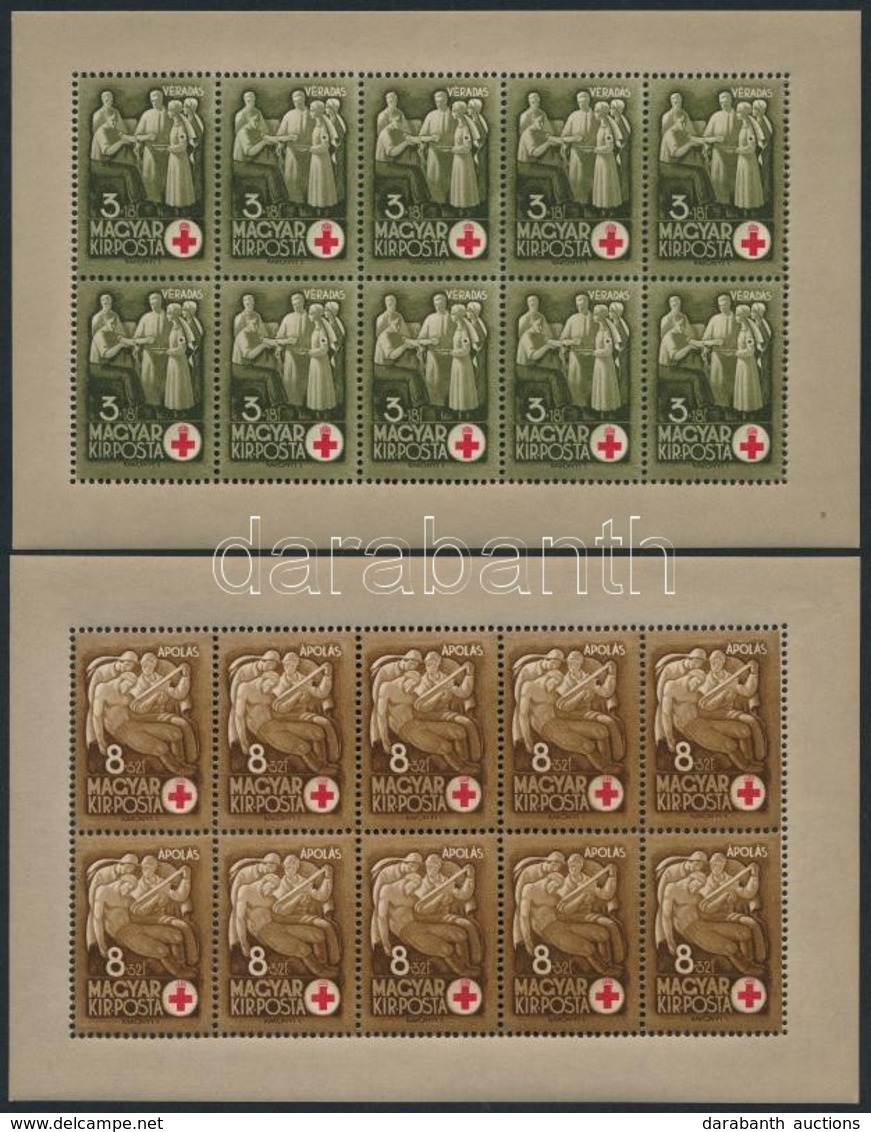 ** 1942 Vöröskereszt I. Teljes ívsor (20.000) / Mi 691-694 Compete Sheets Of 10 - Autres & Non Classés