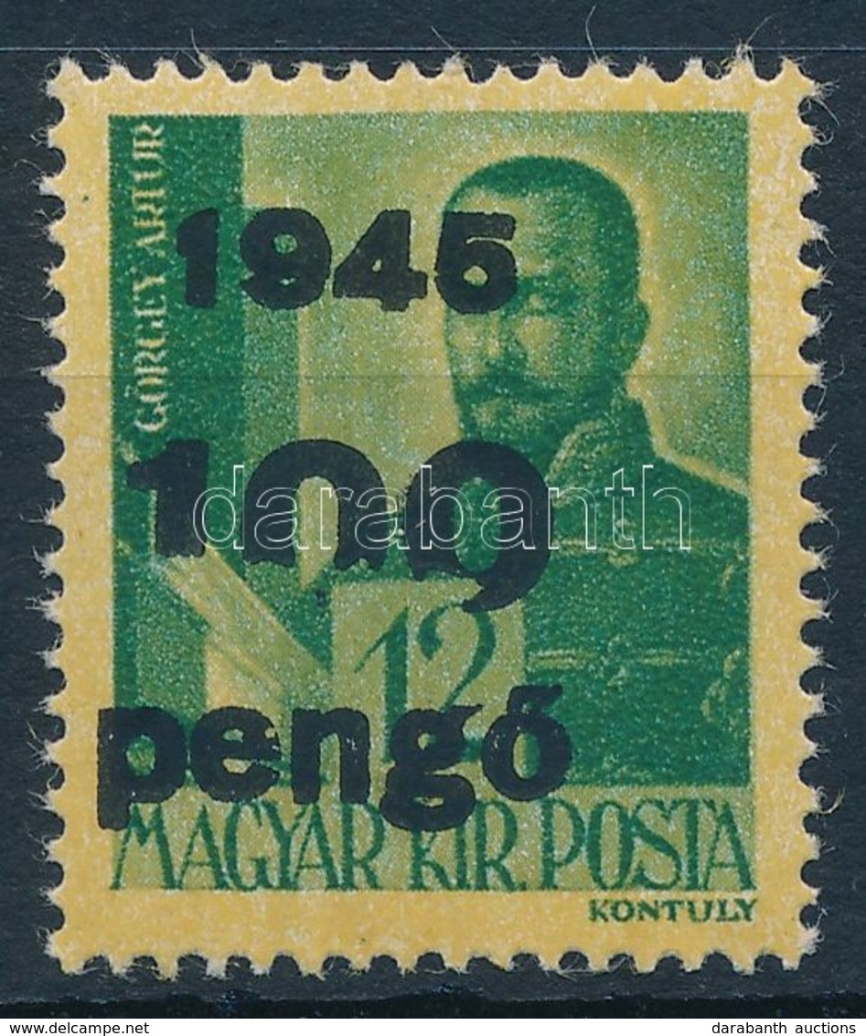 ** 1945 Kisegítő 100P / 12f Kitakarás Miatt Hiányos értékszámmal. Nagyon Ritka Különlegesség.  / Mi 819 Demaged Number.  - Sonstige & Ohne Zuordnung