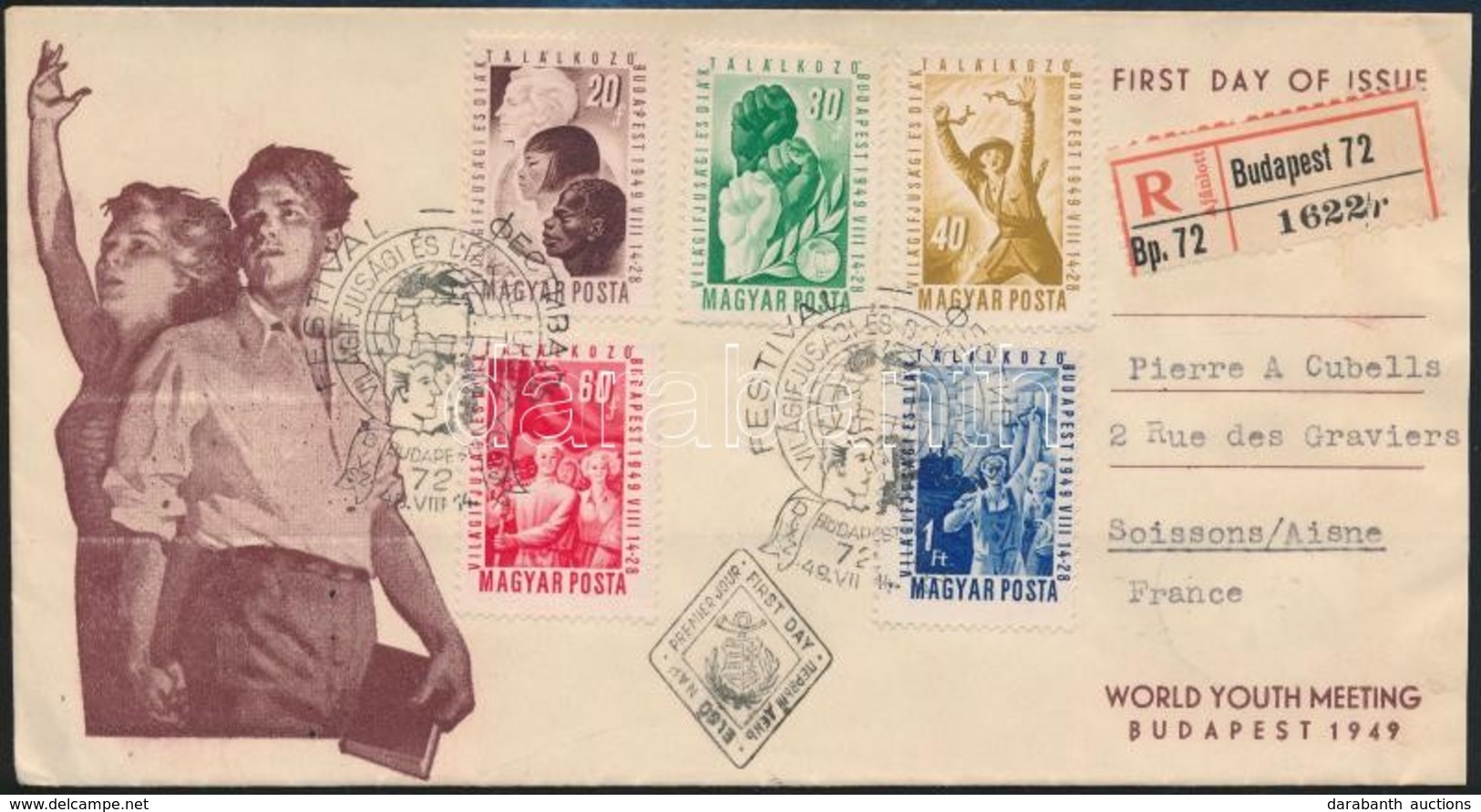 1949 VIT Sor Ajánlott FDC-n / Mi 1048-1052 Set On Registered FDC - Autres & Non Classés