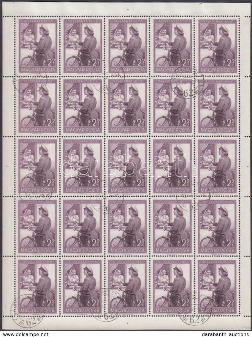 O 1953 Bélyegnap Teljes ívsor (22.500) / Mi 1338-1339 Complete Sheets - Sonstige & Ohne Zuordnung