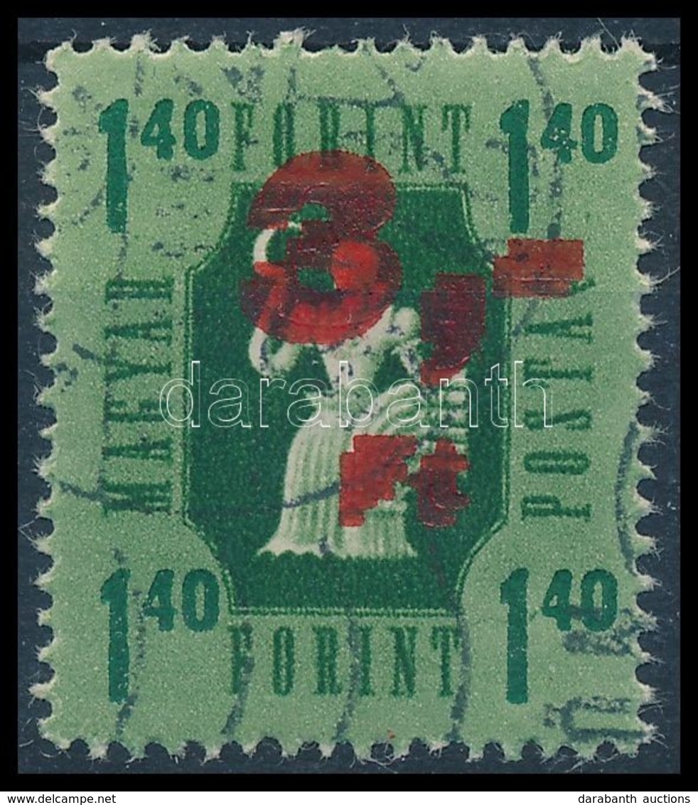 O 1953 Kisegítő 3Ft Kettős Felülnyomással / Mi P3 With Double Overprint - Autres & Non Classés