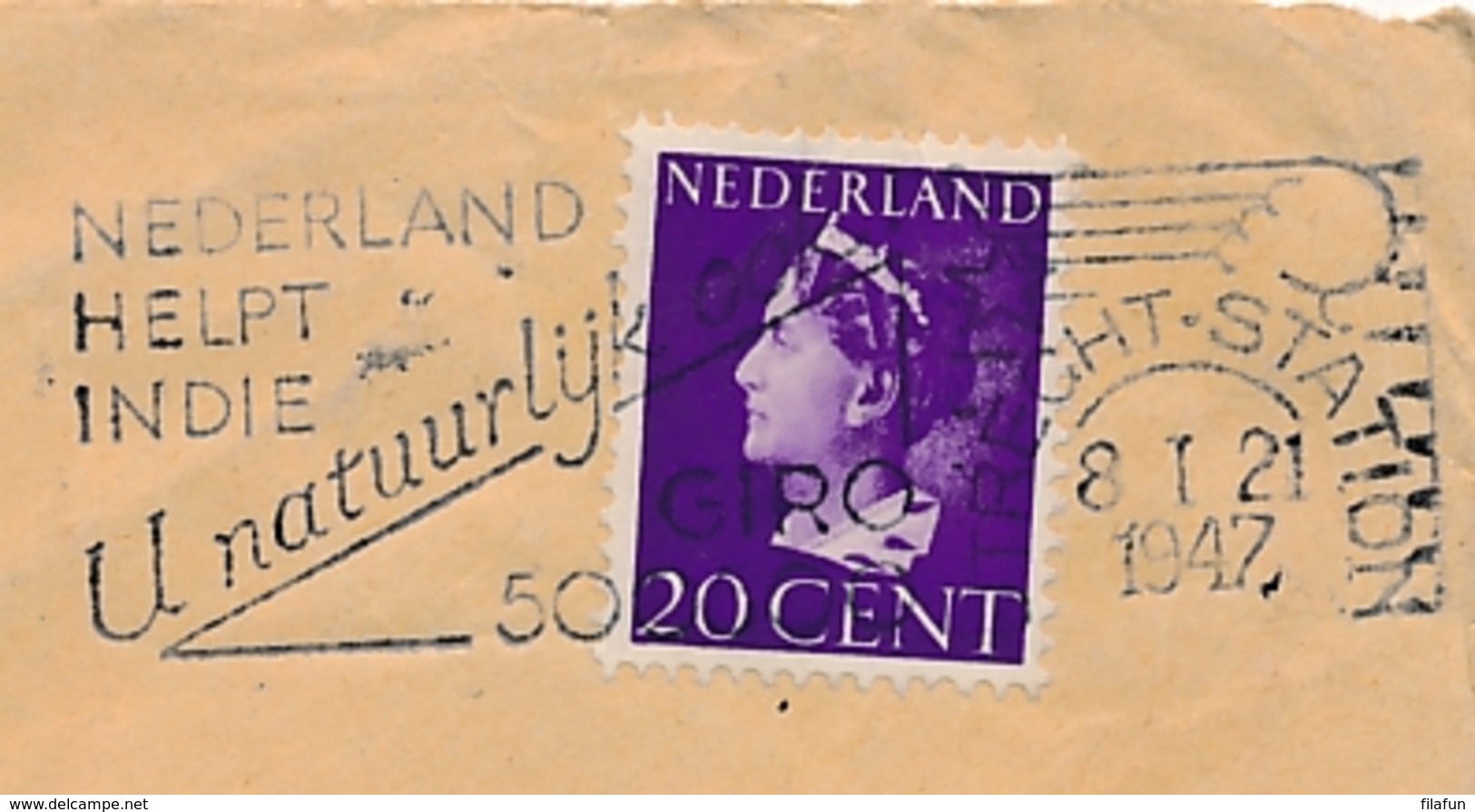 Nederland - 1947 - 20 Cent Konijnenburg, Enkelfrankering Op ACN Censored Businesscover Van Utrecht Naar Russische Zone - Cartas & Documentos