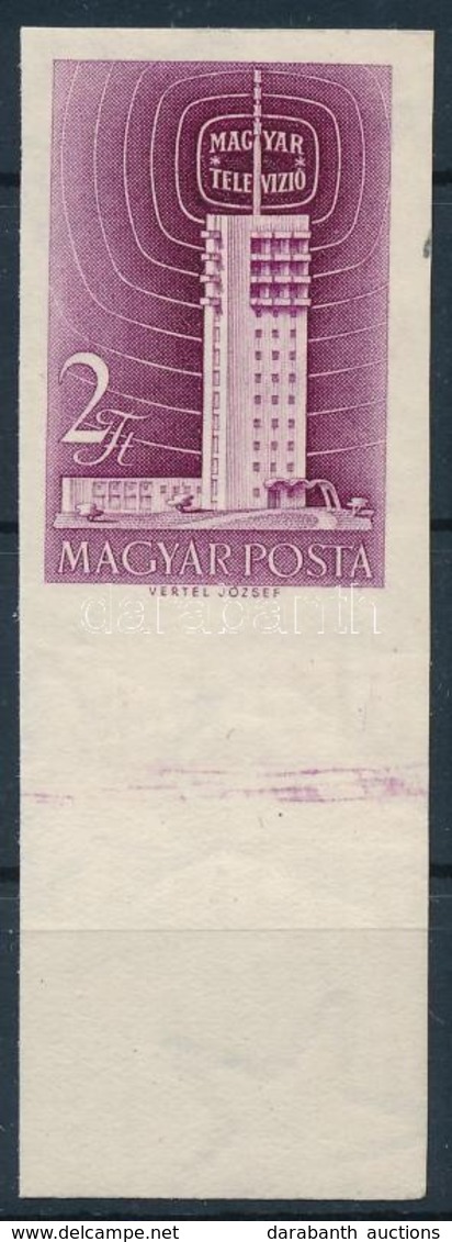 ** 1958 Televízió Vágott Bélyeg Alul Széles ívszéllel / Mi 1511 Imperforate Stamp With Large Margin Below - Other & Unclassified