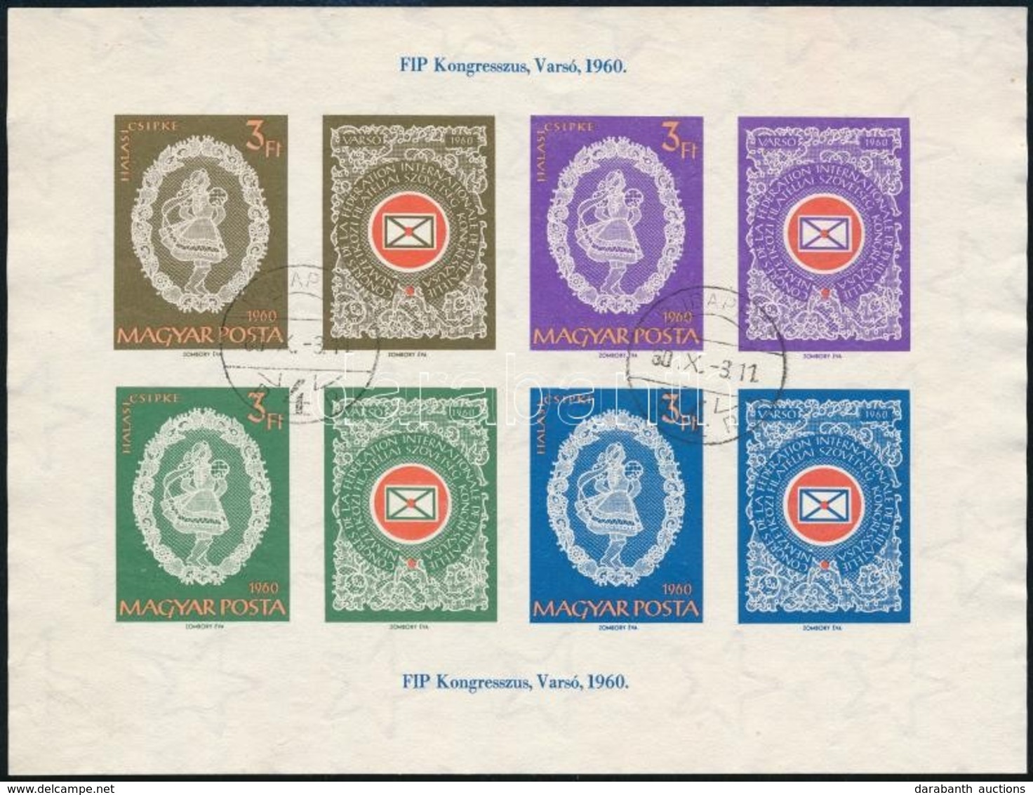 O 1960 FIP III. Vágott Blokk (18.000) / Mi 31 Imperforate Block - Autres & Non Classés