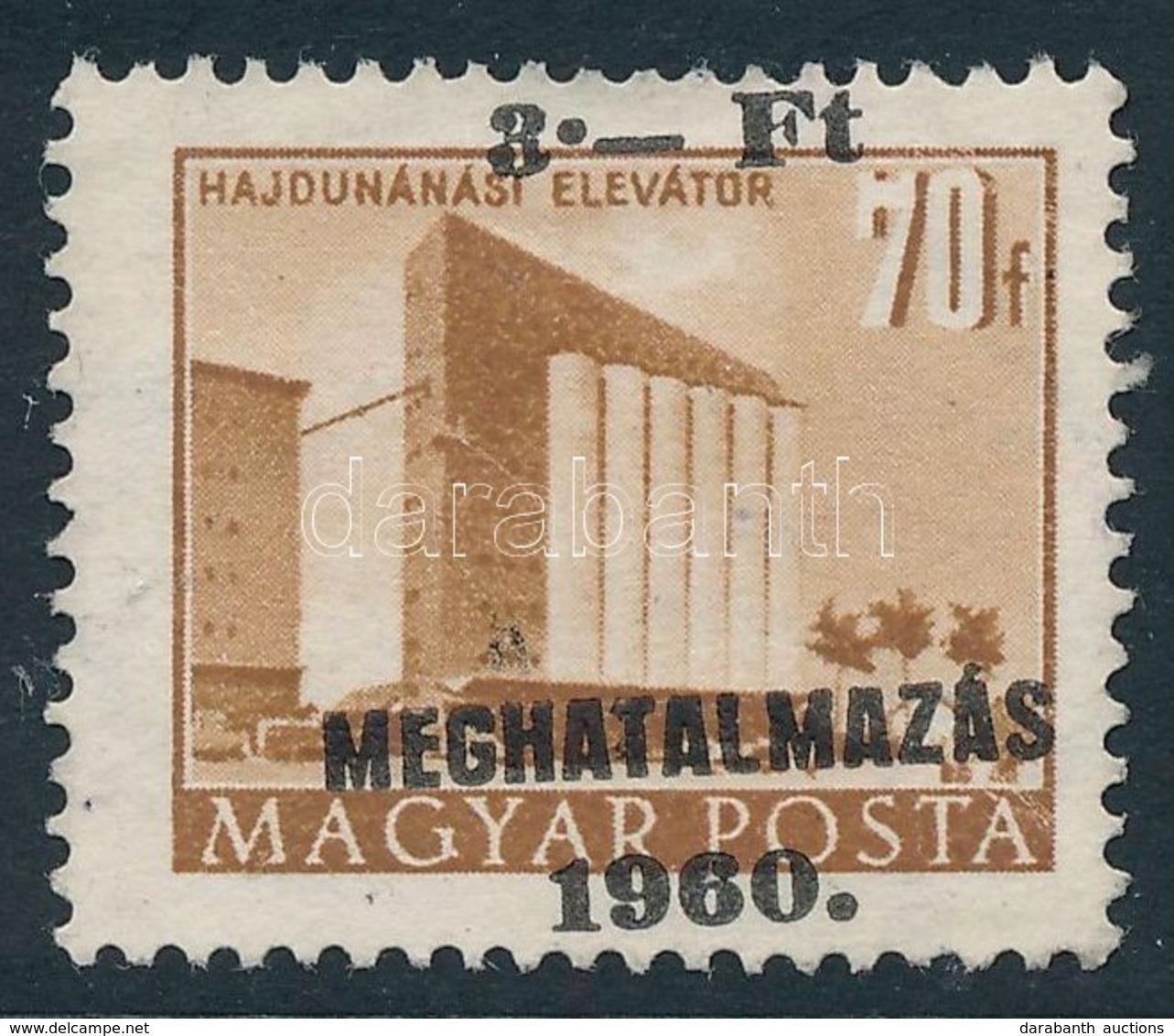 (*) 1960 Meghatalmazás 3Ft Elcsúszott Felülnyomással / 3Ft With Shifted Overprint - Other & Unclassified