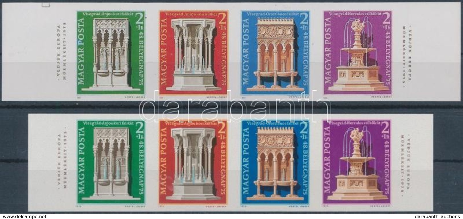 ** 1975 Bélyegnap Vágott Csík + FAUX Hamisítvány Vágott Csík összehasonlító Célra (22.000) / Mi 3060-3063 Imperforate St - Autres & Non Classés