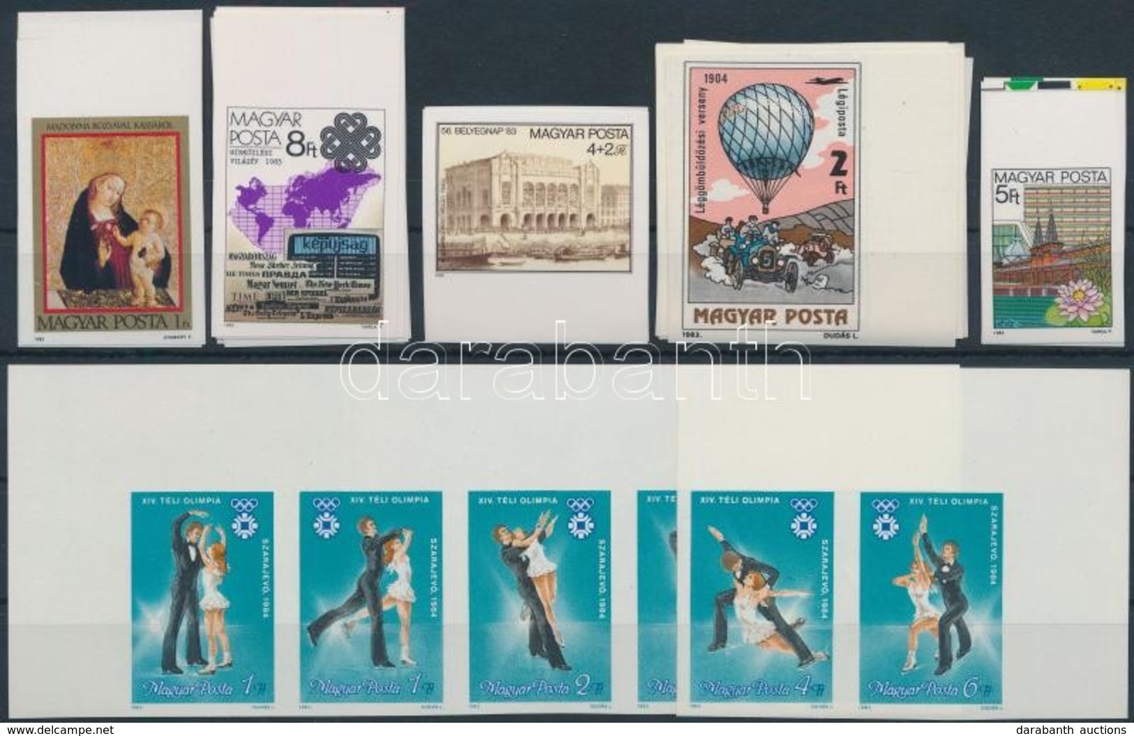 ** 1983 6 Klf ívszéli Vágott Sor (22.000) / 6 Different Imperforate Margin Sets - Other & Unclassified