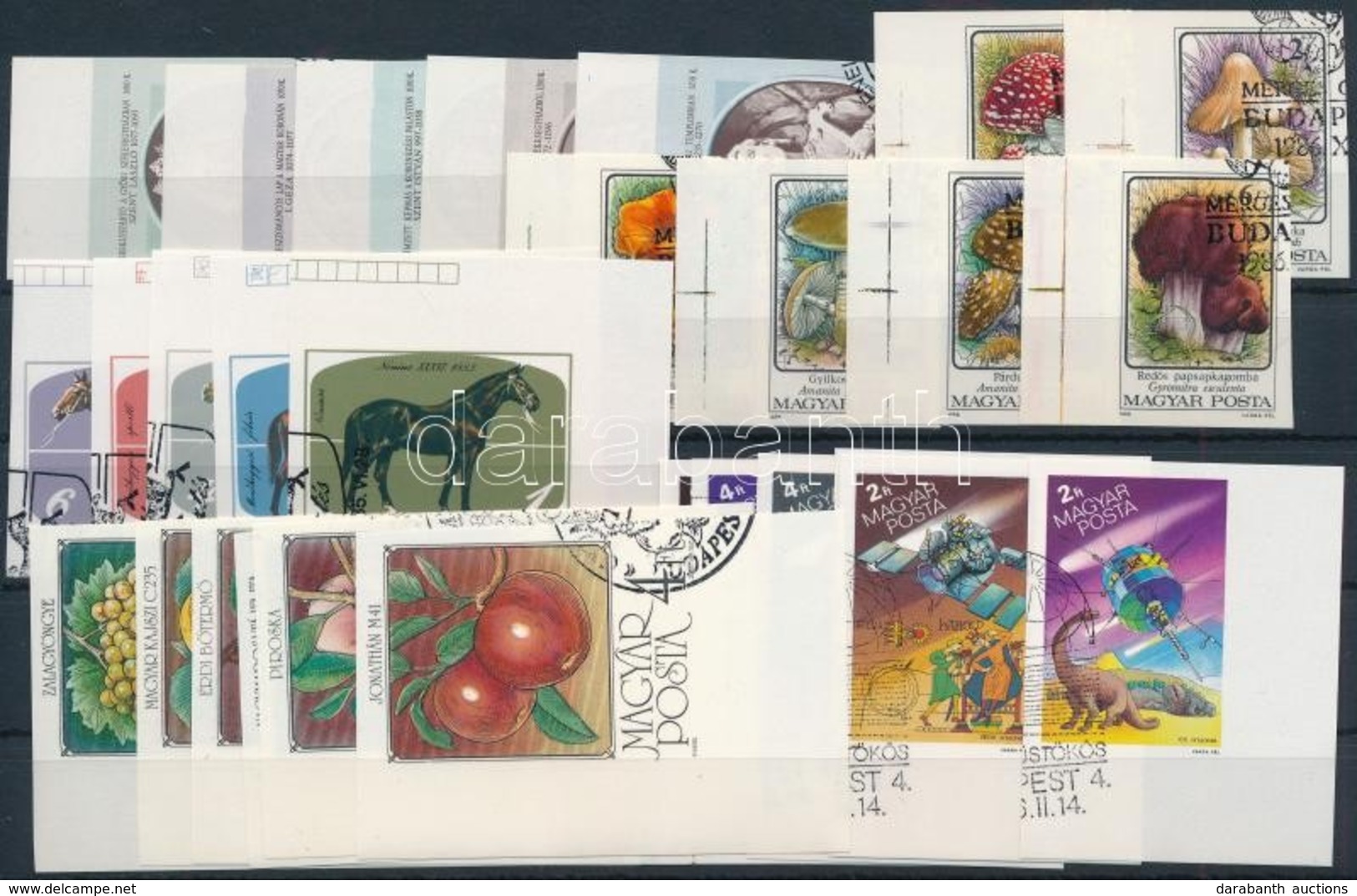 O 1985-1986 5 Klf ívszéli/ívsarki Vágott Sor (22.500) / 5 Different Imperforate Sets - Autres & Non Classés