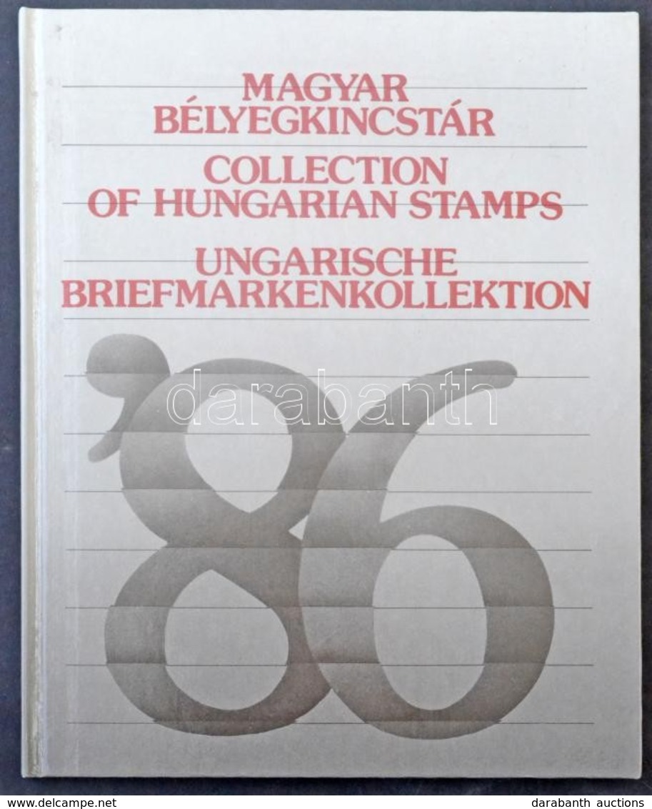 ** 1986 Bélyegkincstár, Benne Feketenyomat Blokk Fekete Sorszámmal / Year Book Including Mi Block 187 With Black Number - Autres & Non Classés