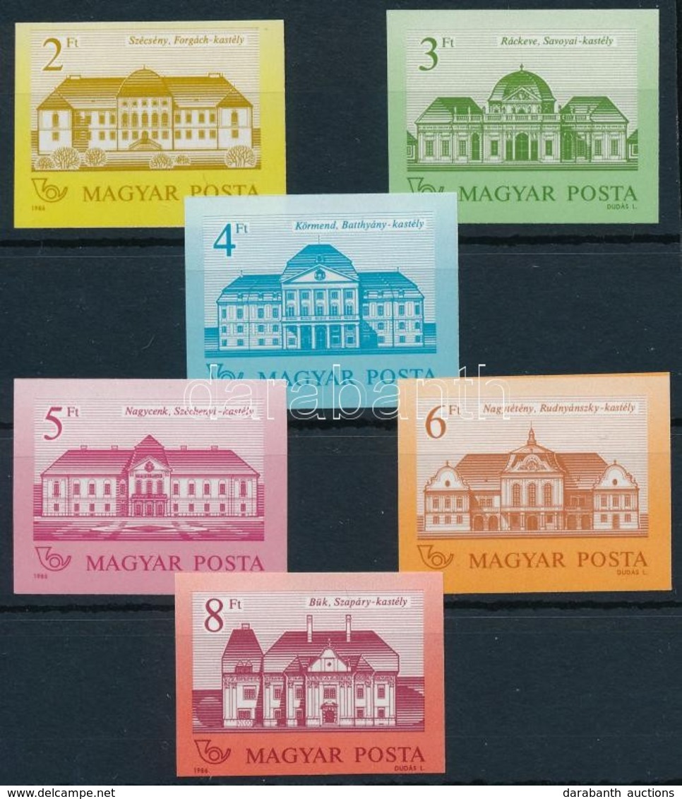 ** 1986 Kastélyok I. Vágott Sor (15.000) / Mi 3854-3859  Imperforate Set - Autres & Non Classés