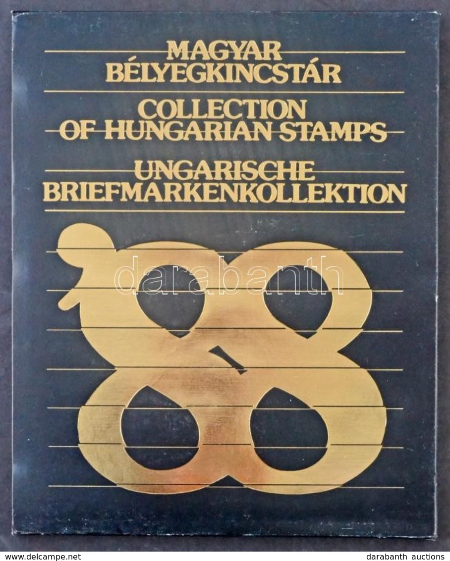 ** 1988 Bélyegkincstár, Benne Feketenyomat Blokk Piros Sorszámmal, Csak 1000 Példány! (60.000) / Year Book Including Mi  - Autres & Non Classés