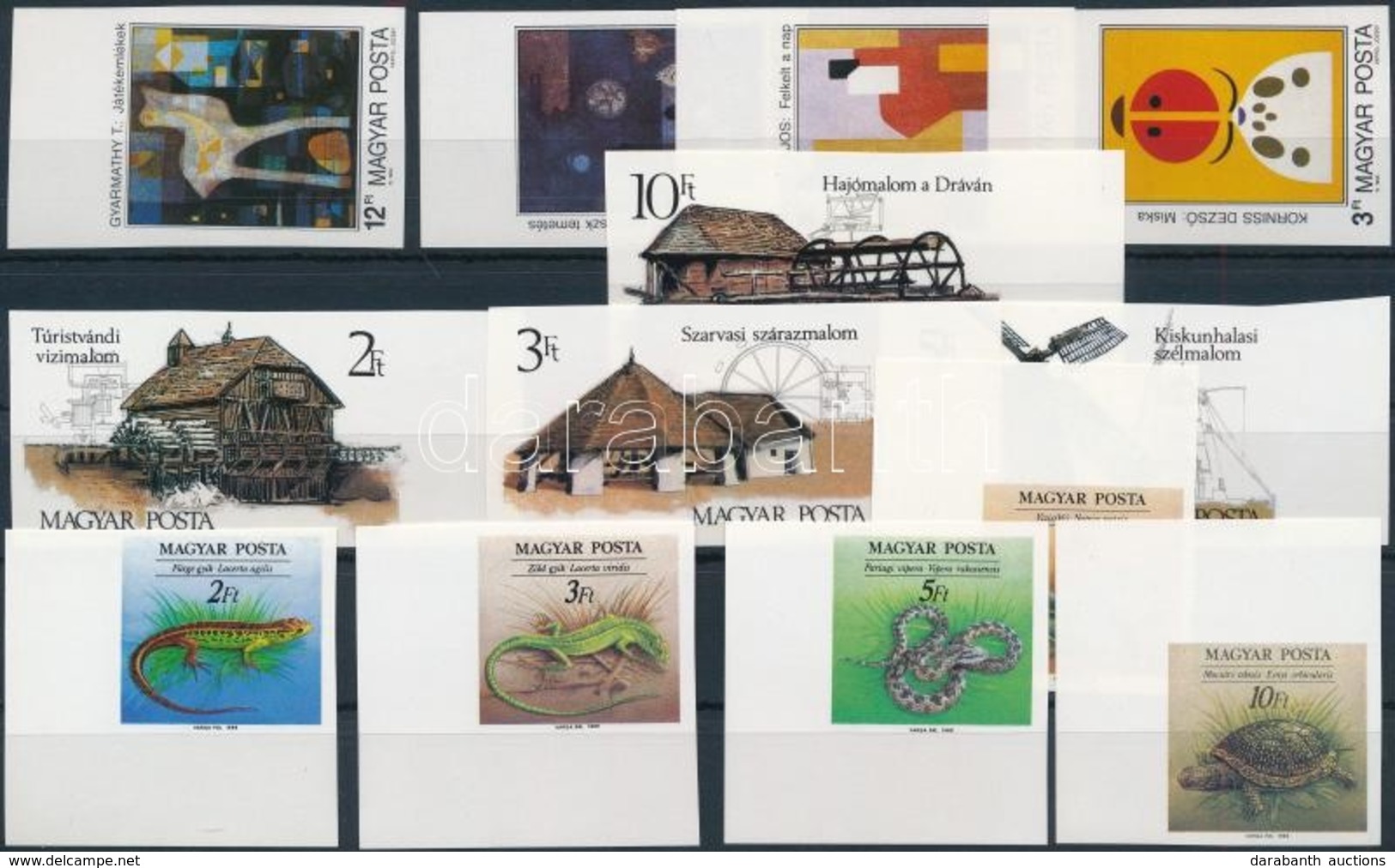 ** 1989 3 Klf ívsarki/ívszéli Vágott Sor (15.500) / 3 Different Imperforate Sets - Autres & Non Classés