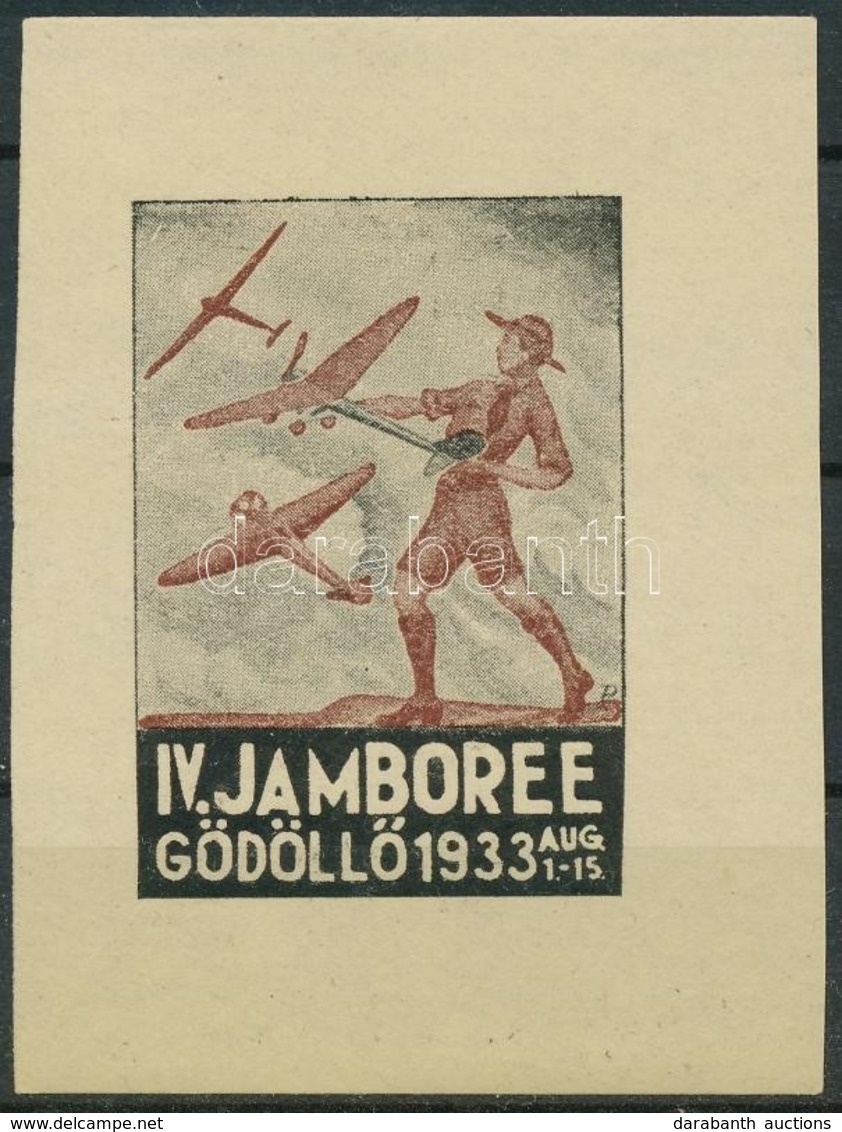 ** 1933/7a Cserkész IV. Jamboree Gödöllő, Repülők Emlékív (100.000) / Scout Jamboree - Autres & Non Classés