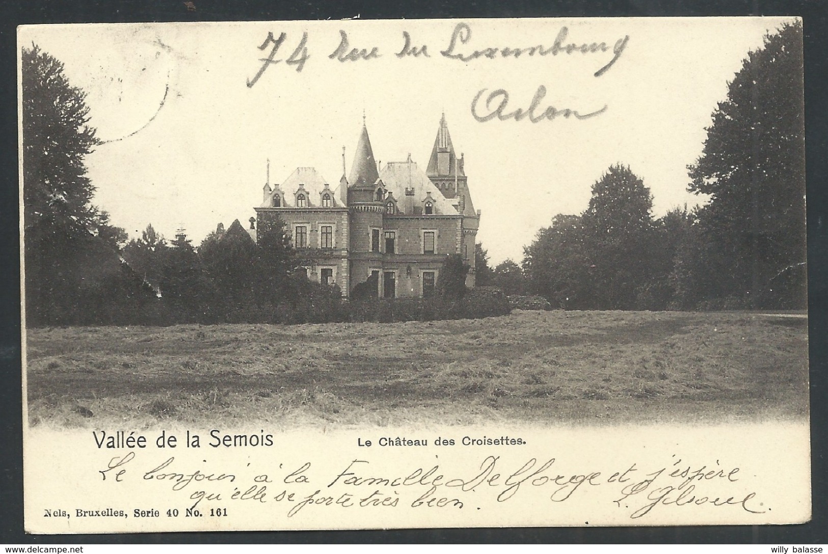 1.1 // CPA - Vallée De La Semois - Château Des Croisettes - Cachet Arlon - Nels Série 40 N° 161  // - Arlon