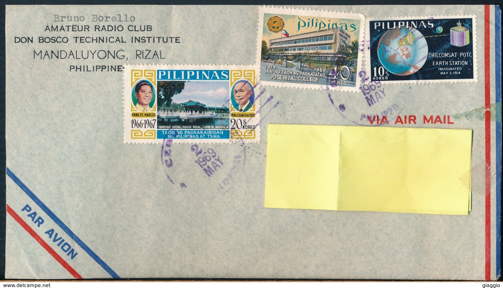 °°° POSTAL HISTORY PHILIPPINES - 1969 °°° - Filippine