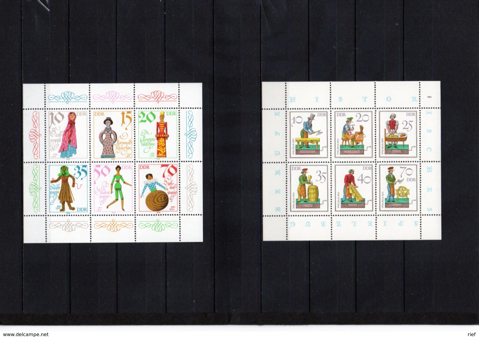 DDR, 1979, 1982,, Michel 2472/77 U. 2758/63, - KB, Postfrisch/**/MNH, Historisch. Puppen/Spielzeug - Andere & Zonder Classificatie