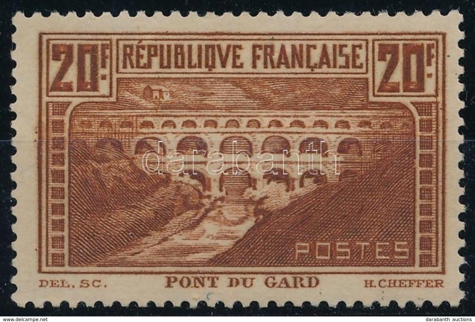 ** 1929 Építészet Mi 242 C (Mi EUR 500,-) (apró Benyomódások A Hátoldalon / Gum Disturbance) - Autres & Non Classés