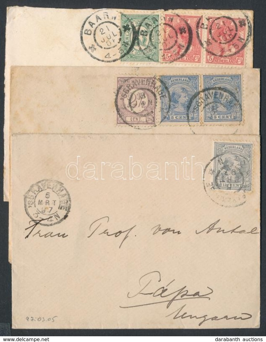 1897-1906 3 Db Küldemény Magyarországra / 3 Covers To Hungary - Autres & Non Classés