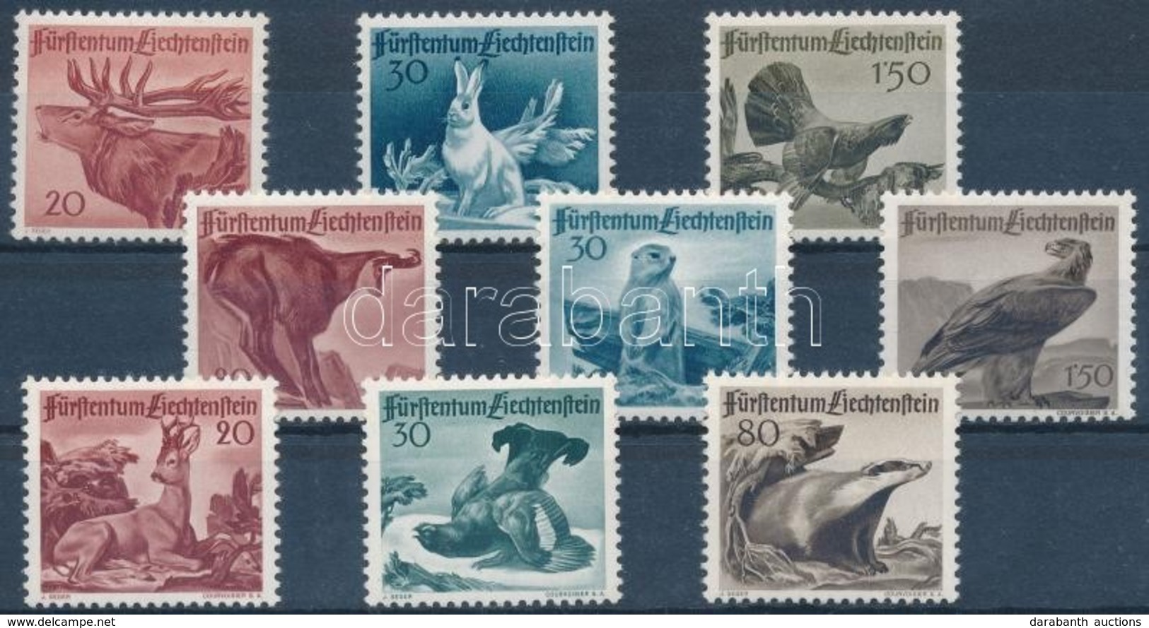 ** 1946-1950 3 Klf Vadászat Sor Mi 249-251, 253-255, 285-287 (Mi EUR 110,-) - Autres & Non Classés