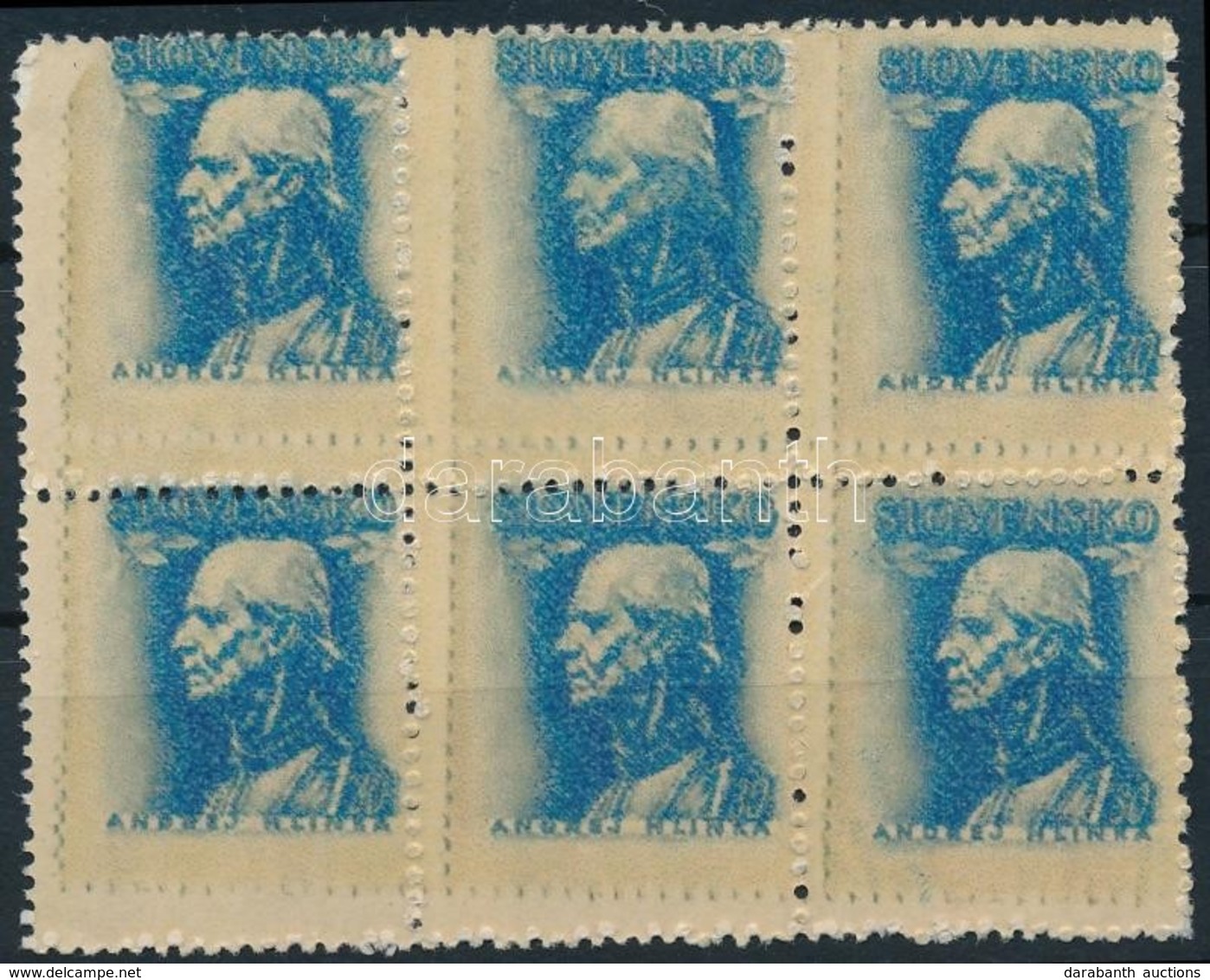 ** 1943 Mi 111 Hatostömb Gépszínátnyomattal / Block Of 6 With Machine Offset - Autres & Non Classés