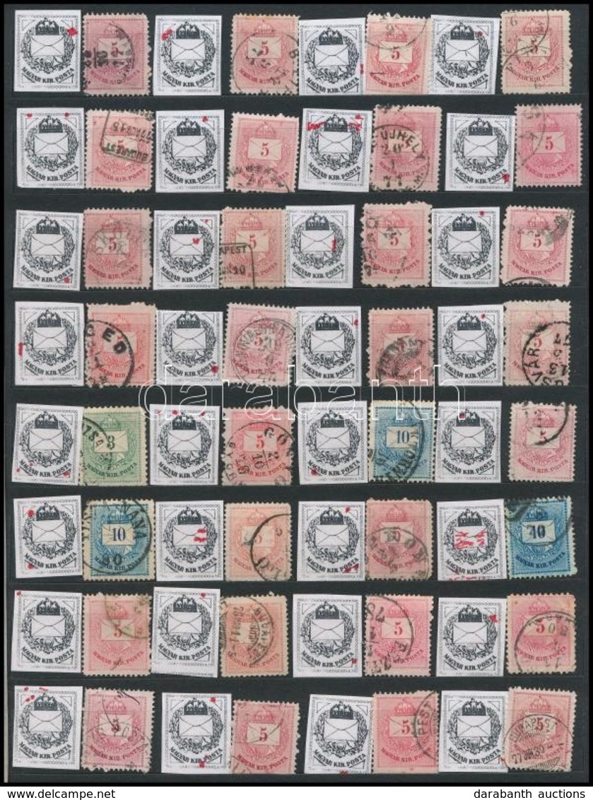 O Lemezrepedések, Tűnyomatok, Javítások Tanulmány 1874-es Bélyegeken / Plate Flaws, Retouches On 1874 Stamps - Sonstige & Ohne Zuordnung