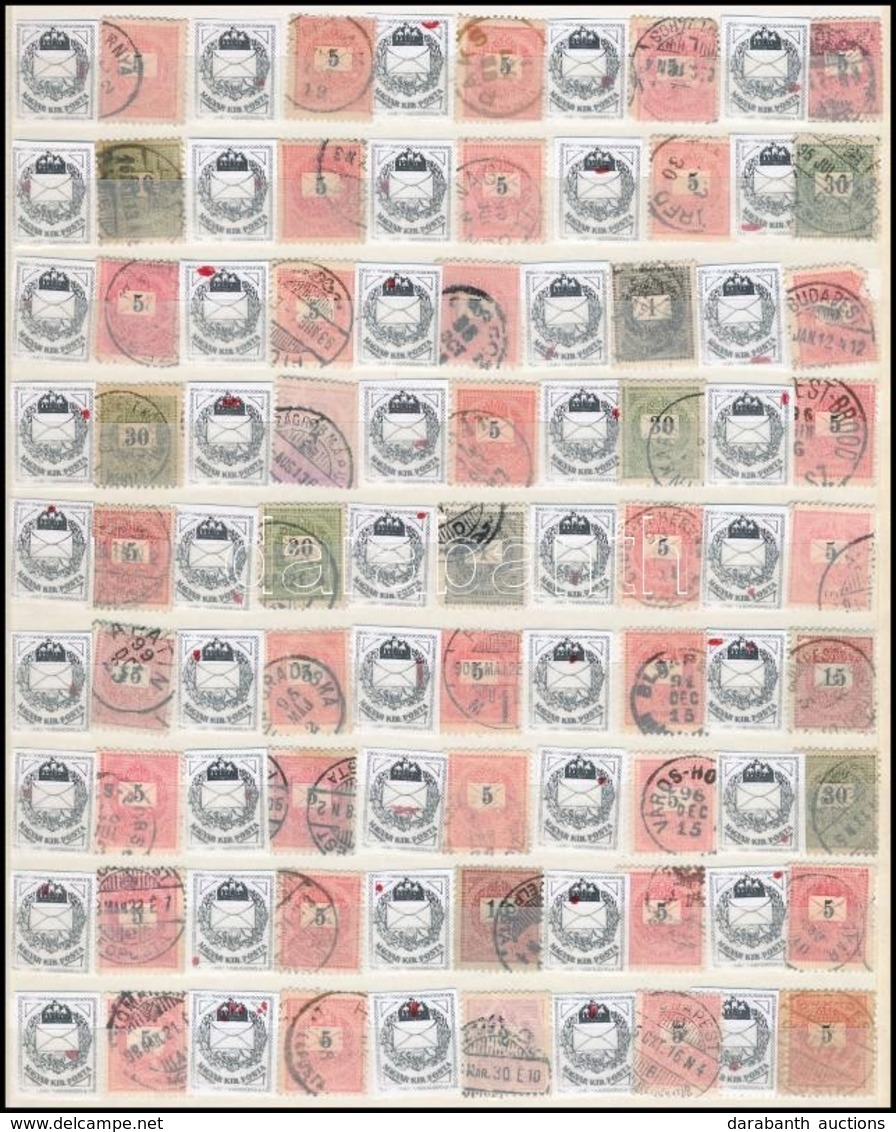 O Lemezhibák Tanulmány Feketeszámú Krajcáros Bélyegeken / Plate Flaws Study On 45 Stamps 1888-1899 - Autres & Non Classés