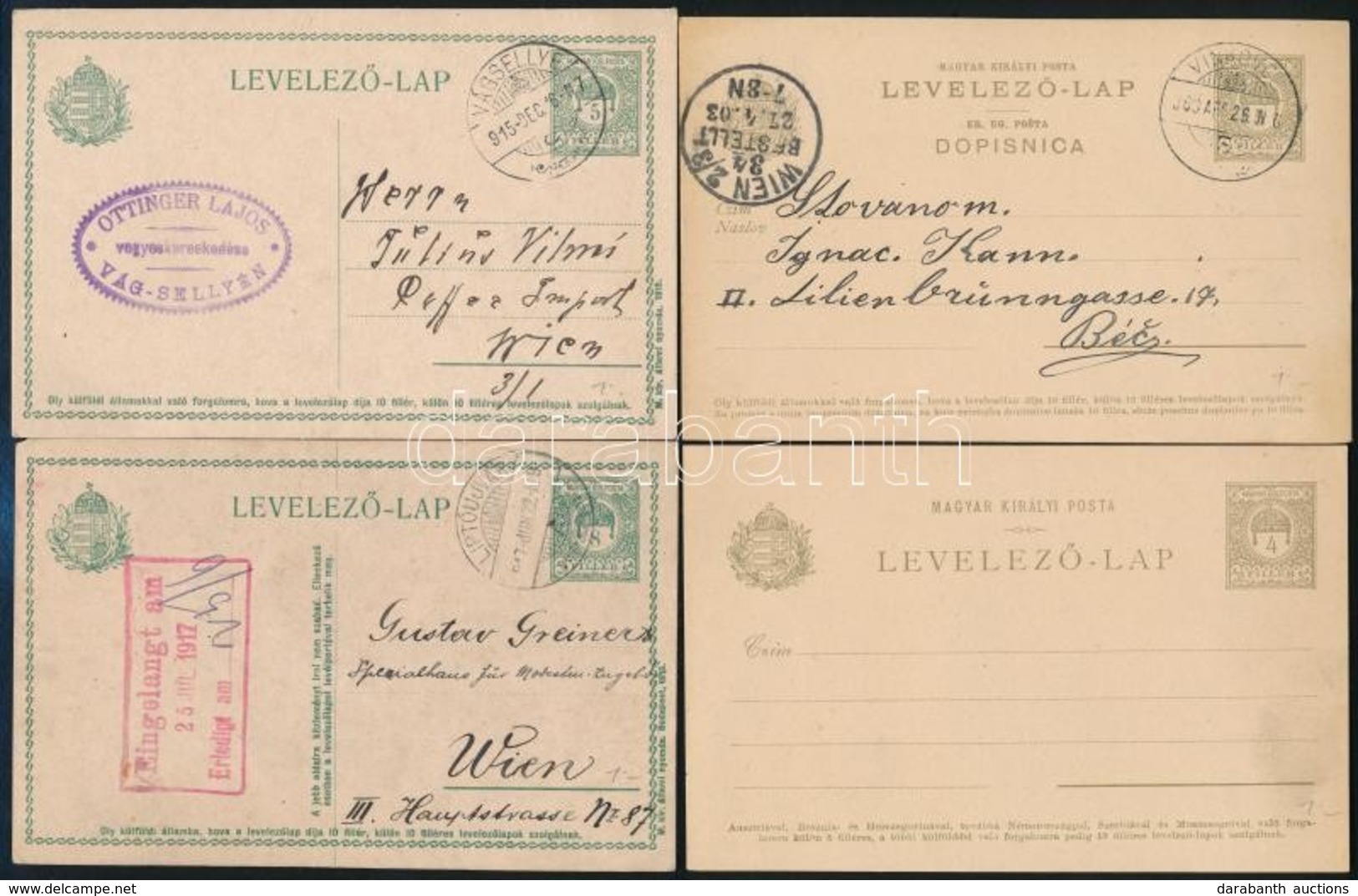 Kb 30 Db Főleg Futott Díjjegyes Az 1890-1910-es évekből/ ~ 30 Mostly Used PS-cards 1890-1918 - Sonstige & Ohne Zuordnung