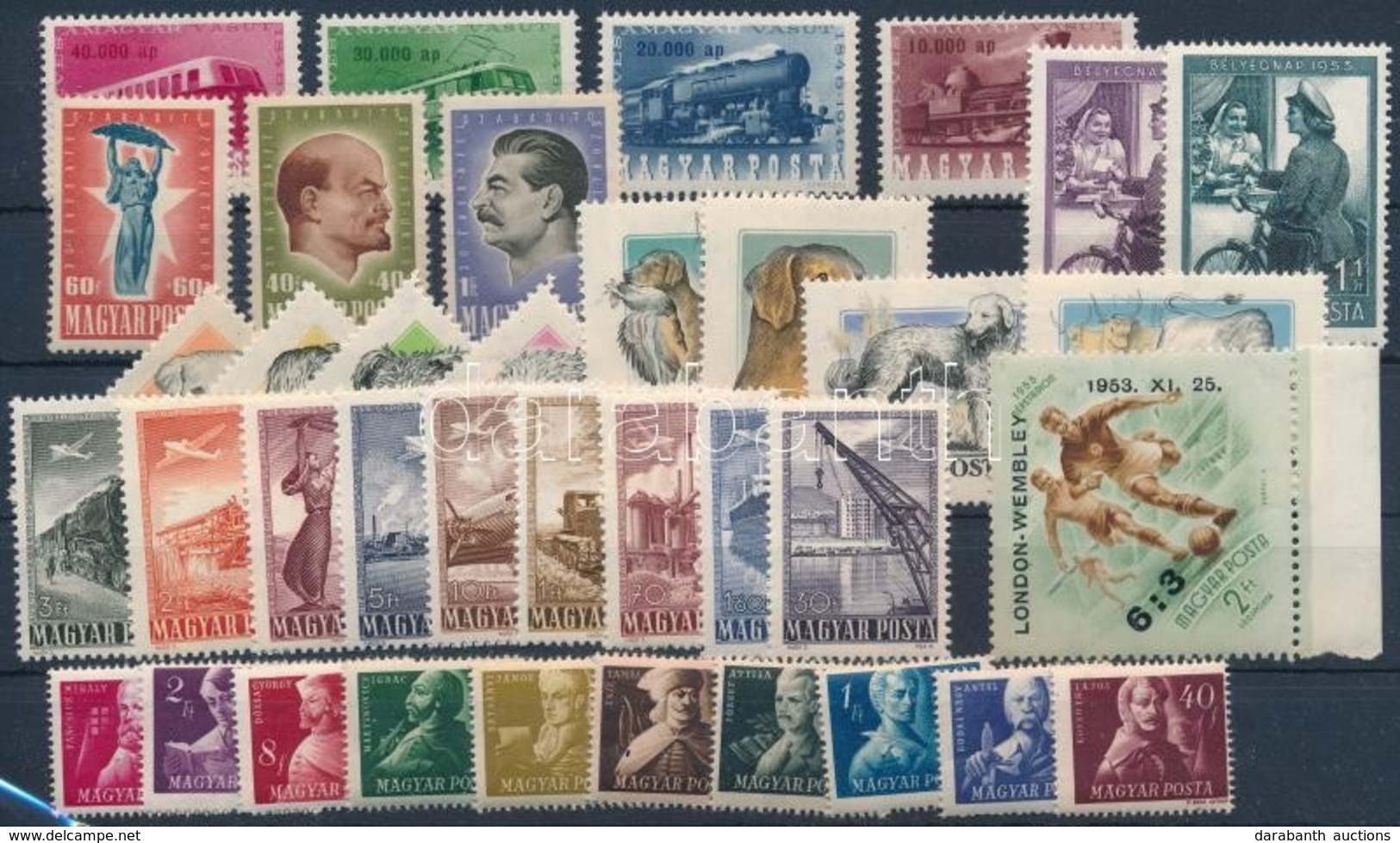 ** 13 Db Komplett Sor és 1 Db önálló érték Az 1940-es, 1950-es évekből (34.200) / 13 Sets And 1 Stamp - Autres & Non Classés