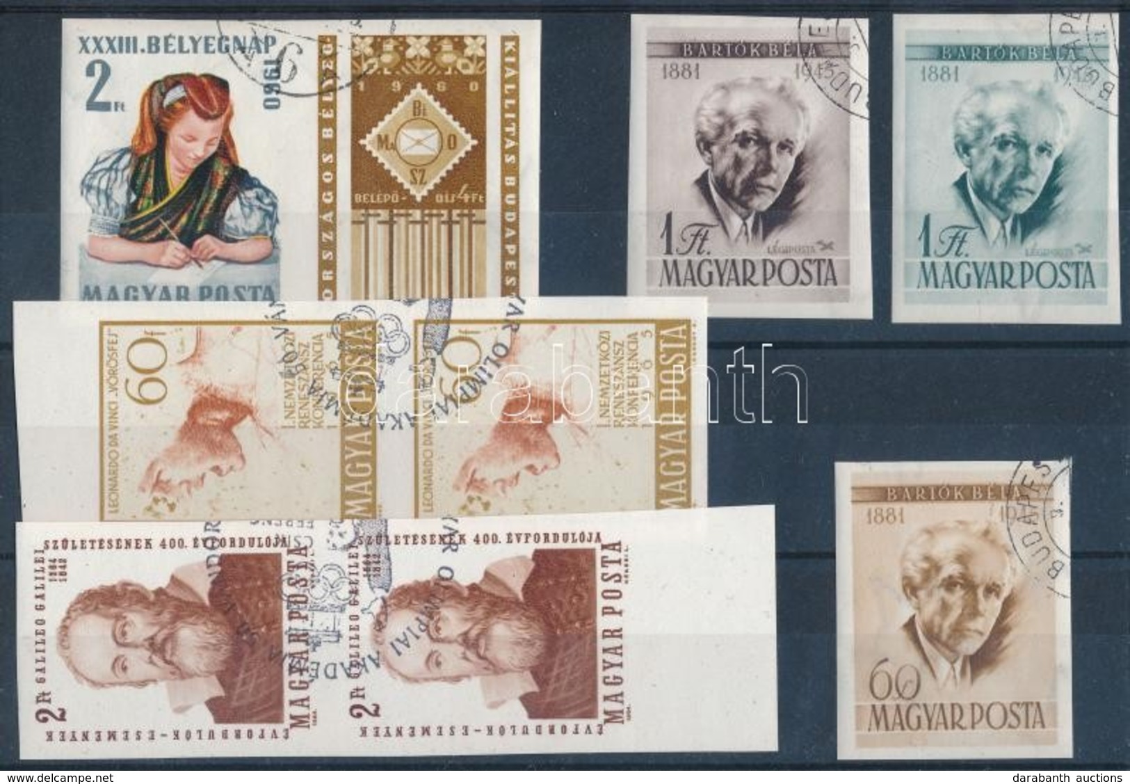 O 1955-1965 4 Klf Vágott Kiadás (21.000) / 4 Different Imperforate Issues - Sonstige & Ohne Zuordnung