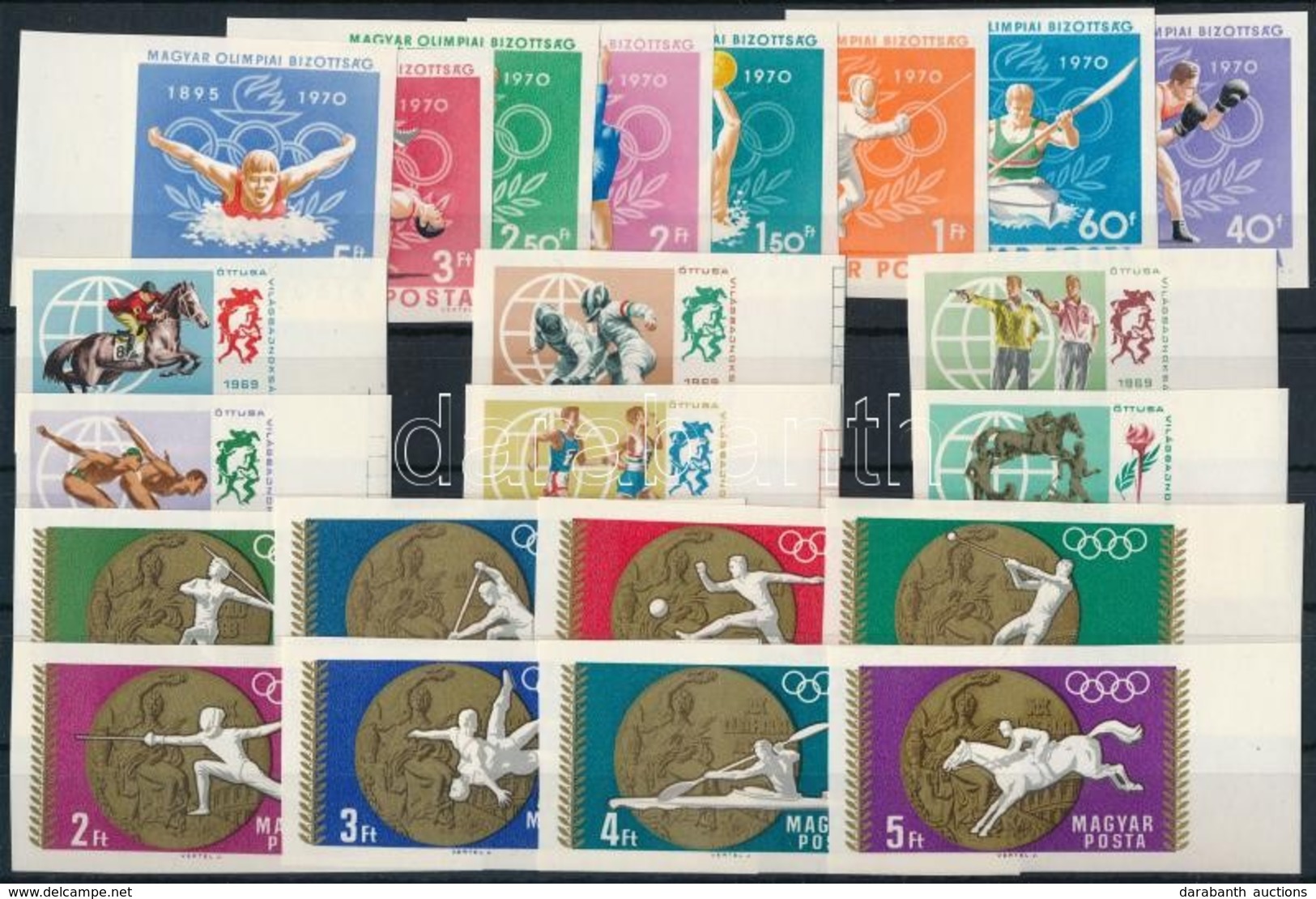 ** 1969-1970 3 Klf ívszéli Vágott Sor (10.200) / 3 Different Imperforate Sets - Autres & Non Classés