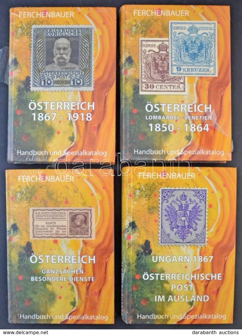 Ferchenbauer Kézikönyv és Speciálkatalógus Ausztria és Területei 4 Kötetben, Benne Osztrák Posta Magyarországon és Az 18 - Autres & Non Classés