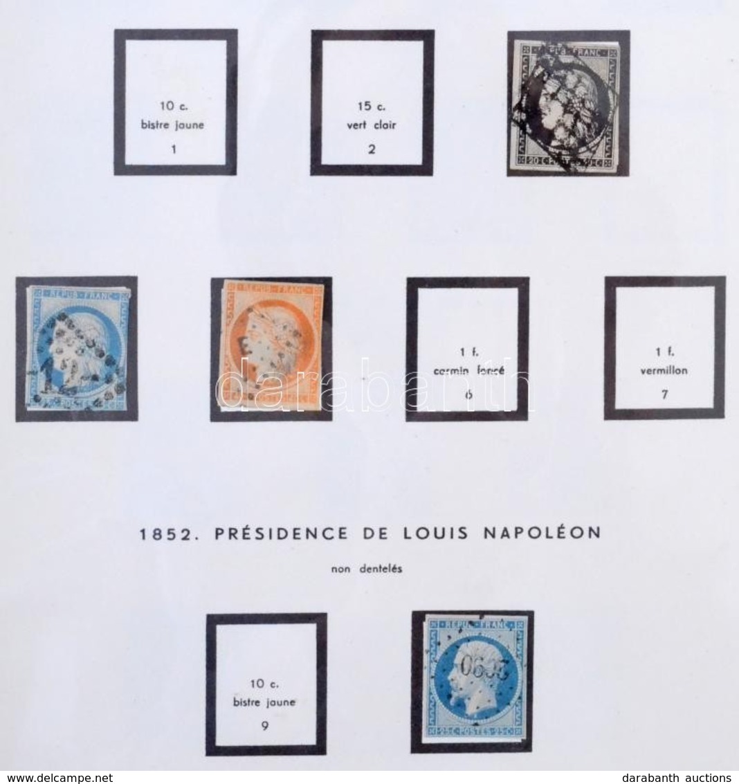 * O Francia Gyűjtemény A Kezdetektől 1960-ig, 460 Db Bélyeg Előnyomott Albumban, Erős Klasszikus Résszel. Magas Katalógu - Sonstige & Ohne Zuordnung