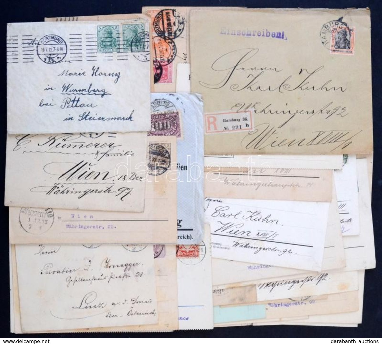 Deutsches Reich 130 Db Vegyes Küldemény Közte Kevés Bajor / 130 Old Covers, Postcards Including A Few Bavaria - Sonstige & Ohne Zuordnung