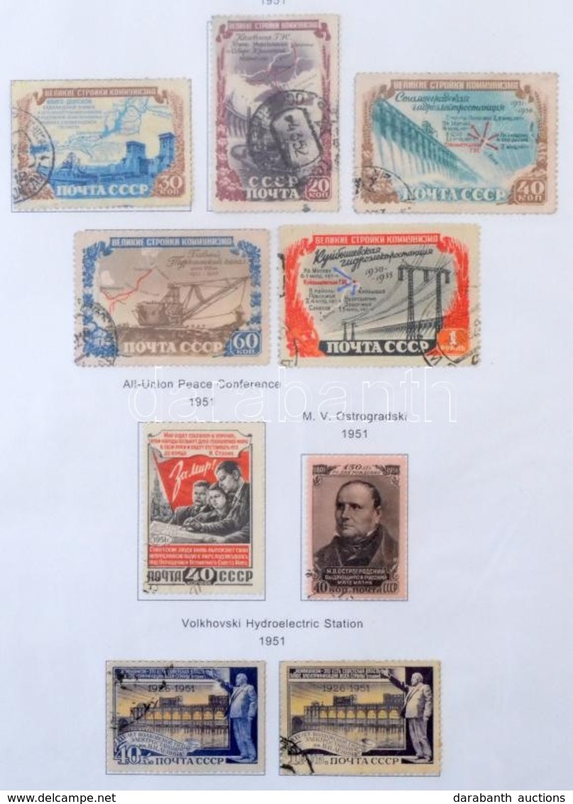 ** * O Szovjetunió 1951-1960 Javarészt Pecsételt Gyűjtemény 96 Oldalas Házi Készítésű Albumban / Soviet Union Mostly Use - Sonstige & Ohne Zuordnung