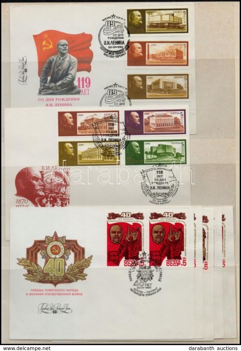 Szovjetunió 123 Modern Lenin Motívum FDC, Alkalmi Bélyegzés, Díjjegyes /USSR 123 Modern Lenin Thematic FDCs, PS-covers,  - Sonstige & Ohne Zuordnung