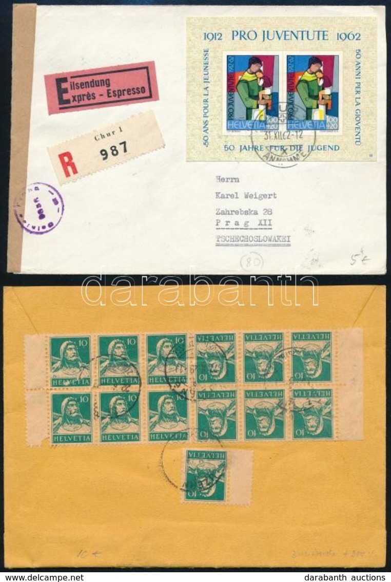 Svájc 1899-1962 40 Db Küldemény Sok érdekessel, Jobbakkal / 40 Covers, Postcards With Better Ones - Sonstige & Ohne Zuordnung