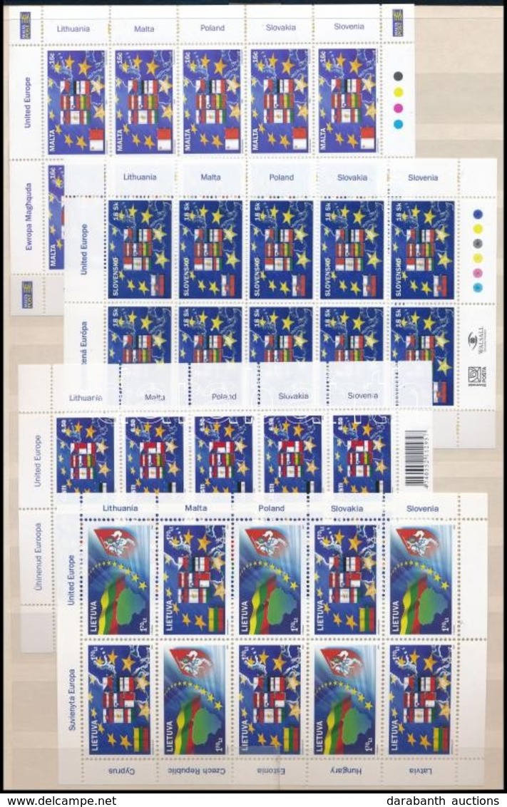 ** 2004 Egyesült Európa 9 Klf Kisív / United Europe 2004 9 Different Mini Sheets (Mi EUR 110,-) - Sonstige & Ohne Zuordnung