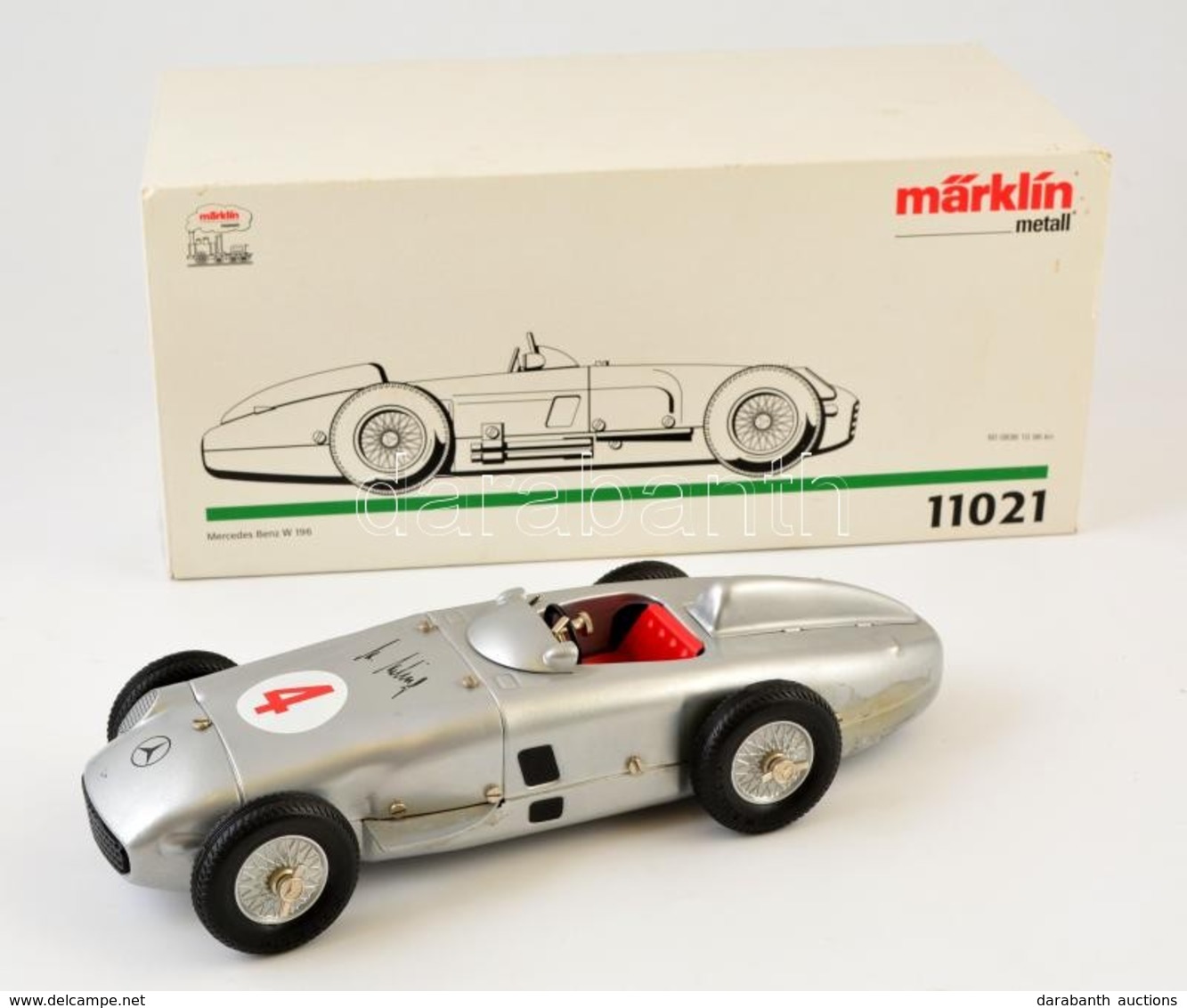 Märklin 11021 Mercedes W 196 Nagyméretű Versenyautó Modell Limitált Kiadás, Eredeti Dobozában / Märklin Racing Car, Larg - Autres & Non Classés