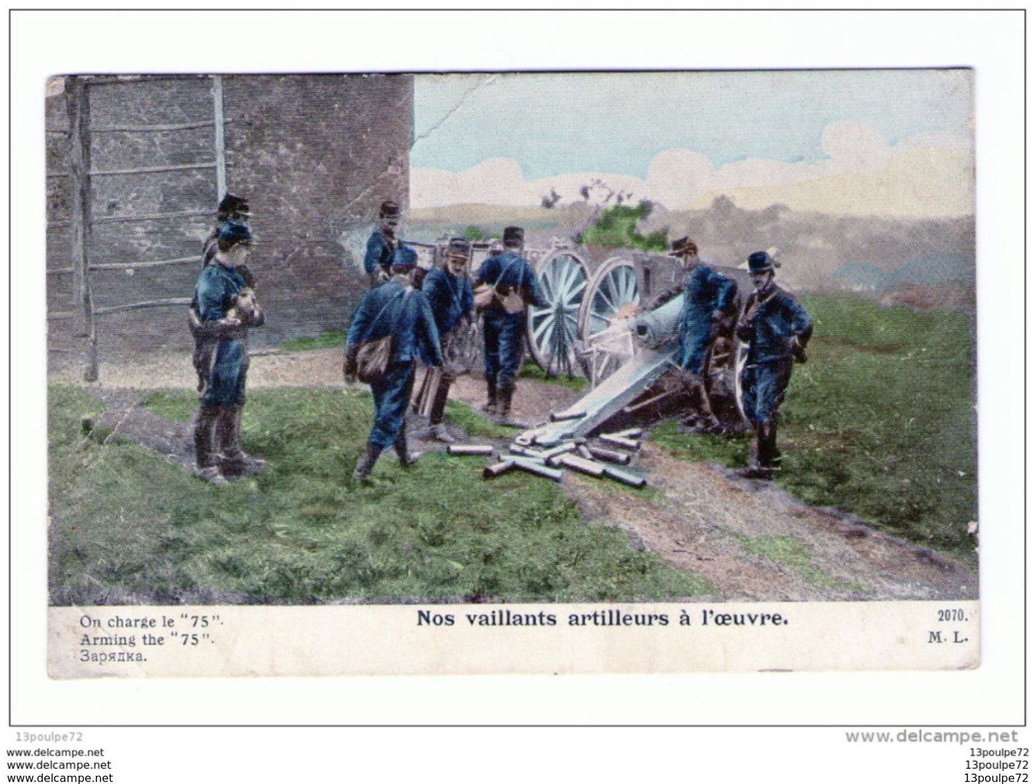 C.P.A  DE   NOS  VAILLANTS  ARTILLEURS   A  L ' OEUVRE . - Guerre 1914-18