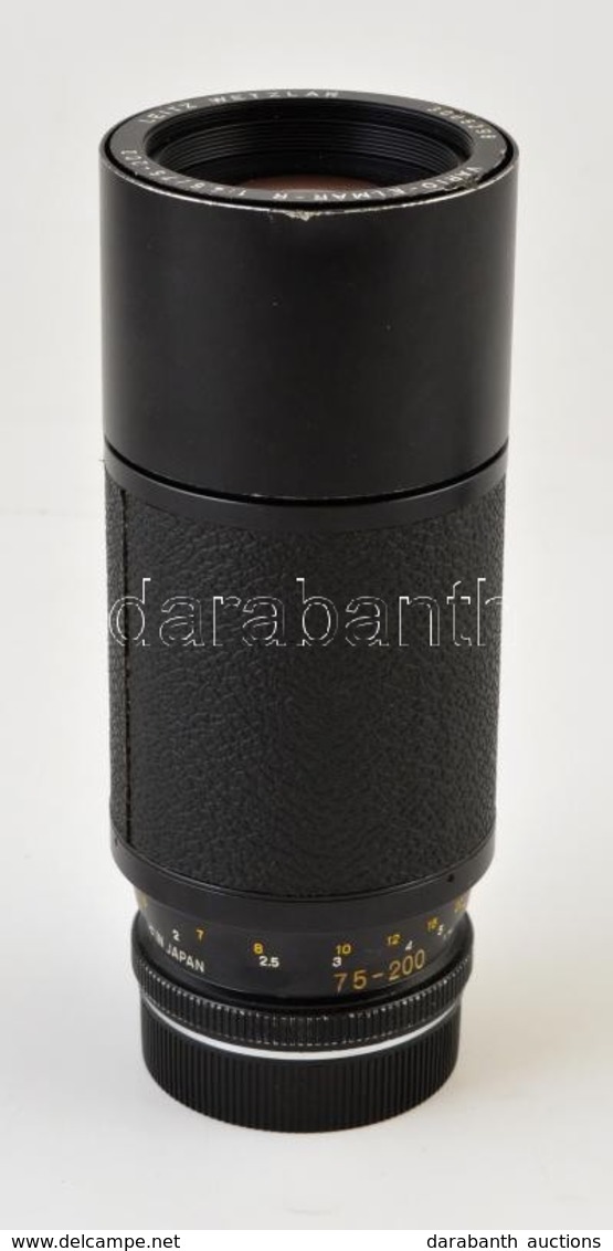 Leitz Vario-Elmar 75-200mm F/4.5 Leica-R Bajonettes Teleobjektív, Optikailag Hibátlan, Külsején Apró Sérülések, Első és  - Appareils Photo