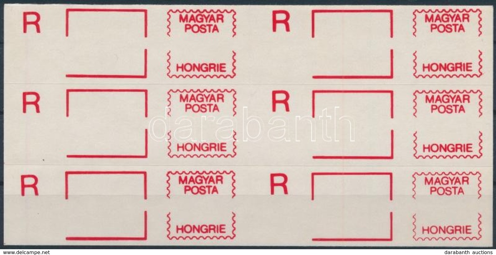 1988 Számítógépes Felvevő Munkahely Ajánlott Etikett Címkéje Használatlanul, Az Eredeti Gyártási Hatostömbben, Igen Nagy - Ohne Zuordnung