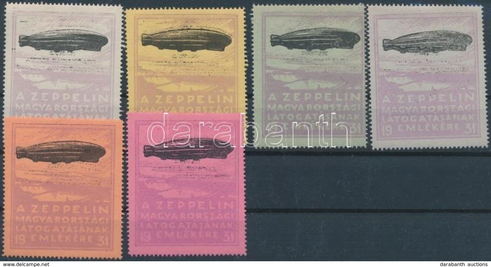 1931 Zeppelin Levélzáró Sor, Nagyon Ritka! / Label Set, Rare! - Non Classés