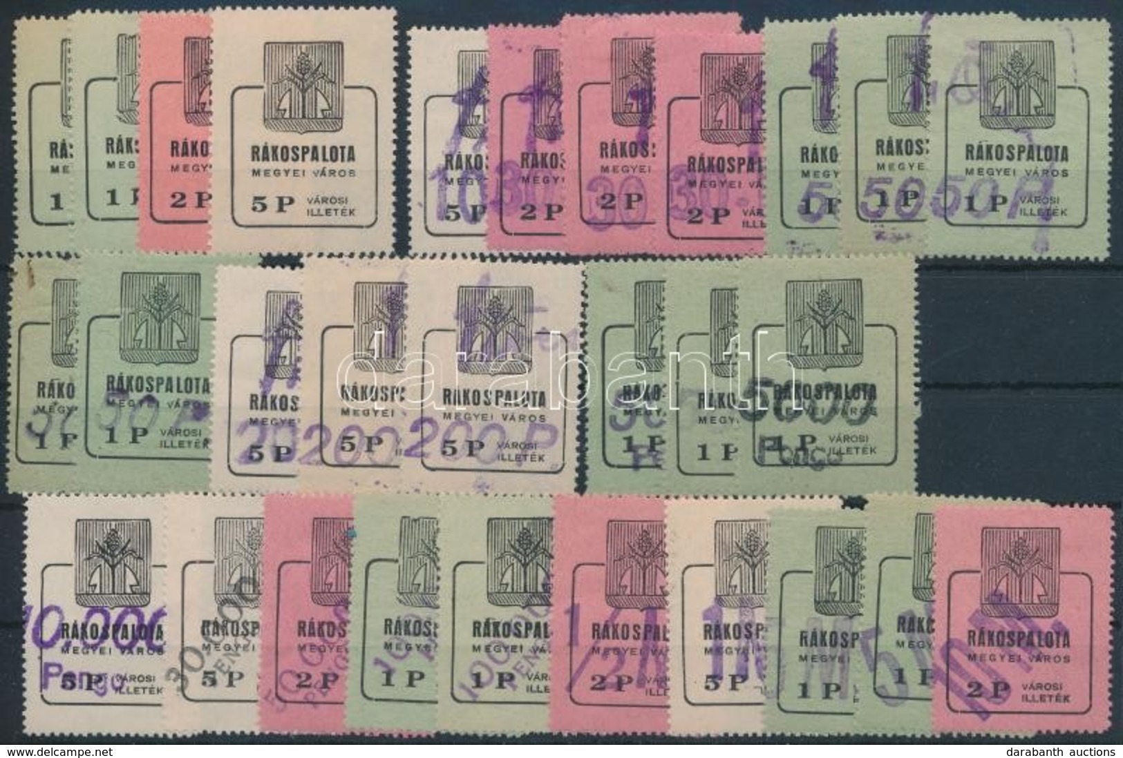 Rákospalota 29 Db Okmánybélyeg / Fiscal Stamps - Ohne Zuordnung