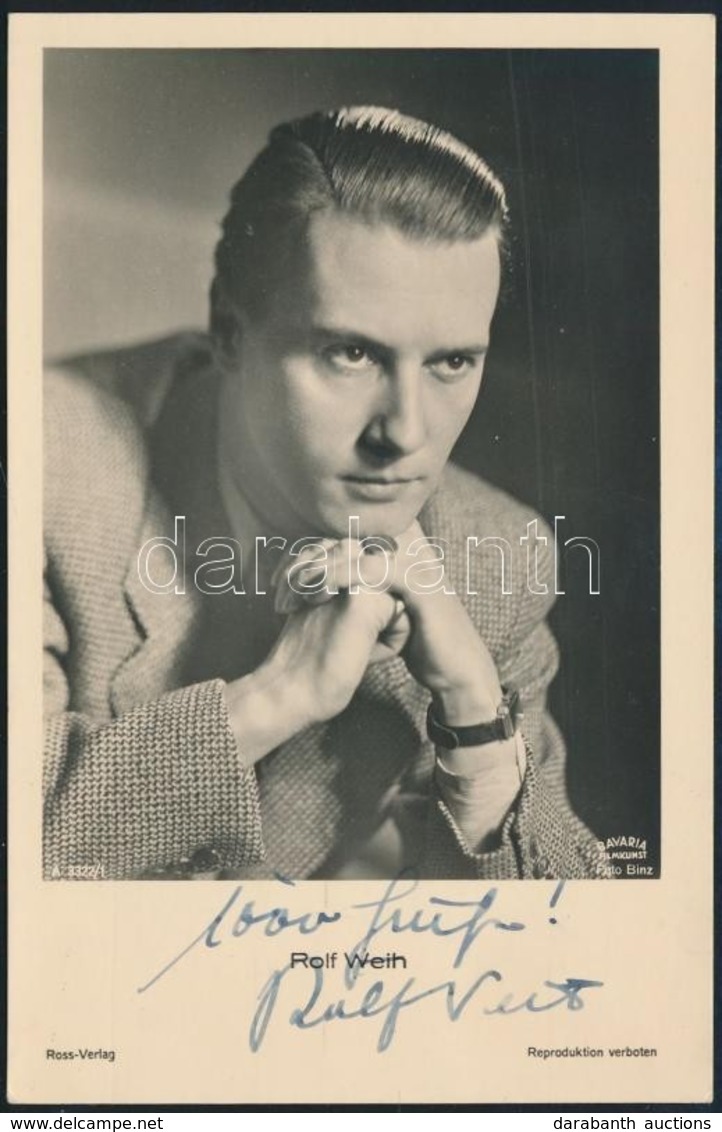 Rolf Weith Német Színész Saját Kézzel Aláírt Képeslap / German Actor Autograph Signed Postcard - Autres & Non Classés