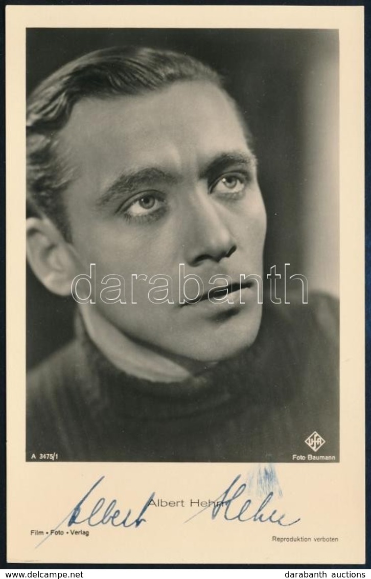 Albert Hehn Német Színész Saját Kézzel Aláírt Képeslap / German Actor Autograph Signed Postcard - Altri & Non Classificati
