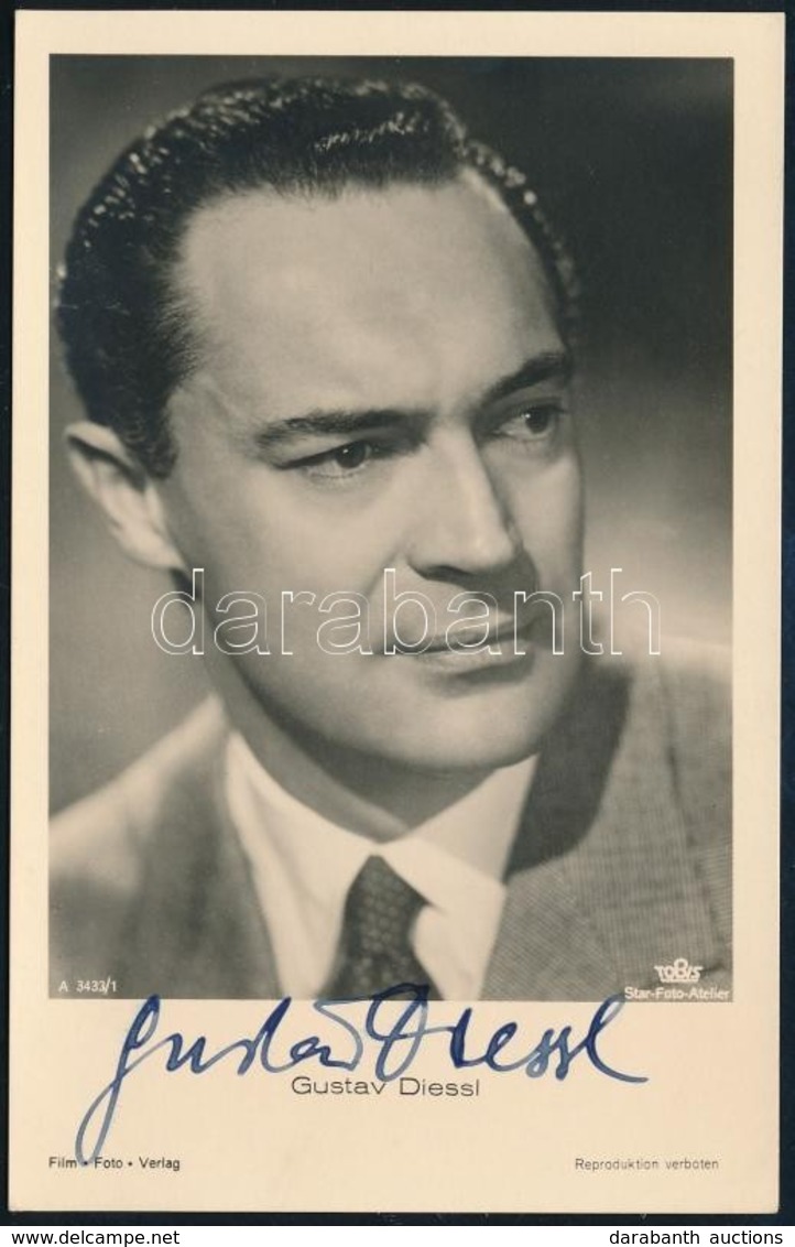 Gustav Diessl Német Színész Saját Kézzel Aláírt Fotólap / German Actor Autograph Signed Photo Postcard - Sonstige & Ohne Zuordnung