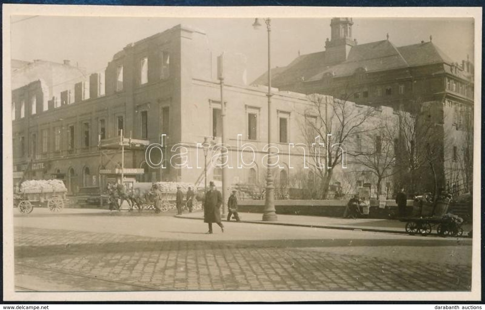 Cca 1929 Épületbontás Budapesten, Kinszki Imre (1901-1945) Budapesti Fotóművész Hagyatékából, Jelzés Nélküli, Vintage Fo - Other & Unclassified