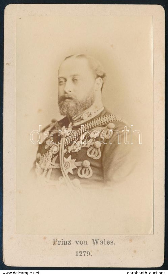 Cca 1900 VII. Eduárd Brit Király (1841-1910), Keményhátú Fotó, 10×6 Cm / Edward VII King Of The United Kingdom Of Great  - Sonstige & Ohne Zuordnung