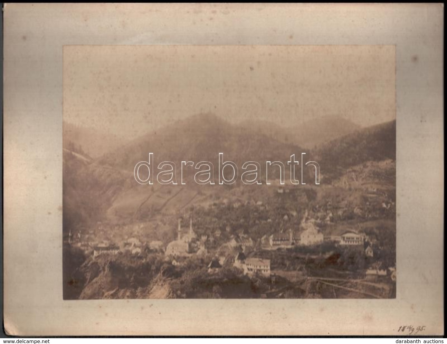 1895 Boszniai (Gorazda) Tájfotók, 7 Db Kartonra Kasírozott Fotó, 19×24 Cm / Bosnia, Gorazda, 7 Vintage Photo - Autres & Non Classés