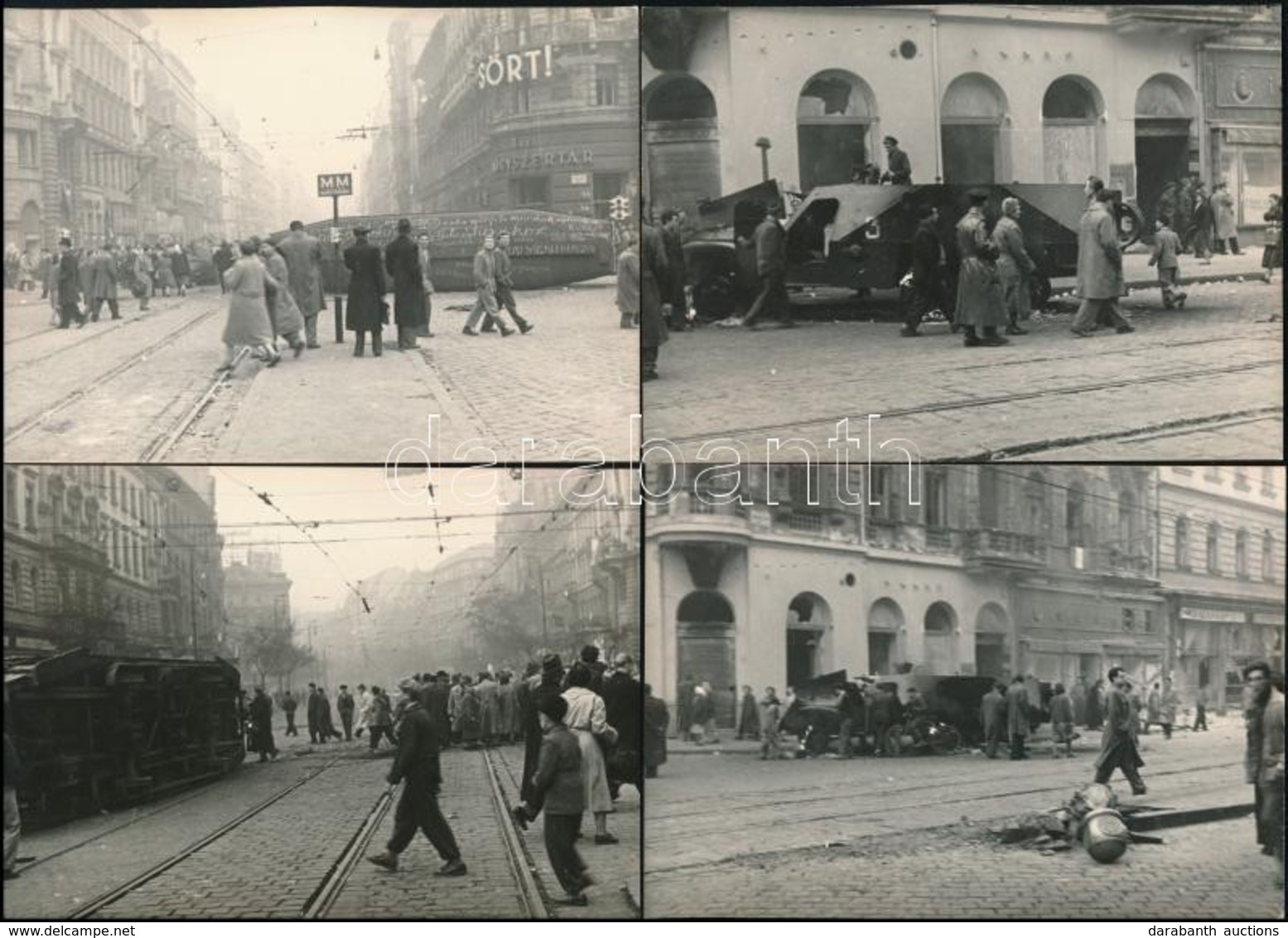 1956-os Fotók: Utcai Jelenetek, 12 Db Későbbi Előhívás, 10,5×14,5 Cm - Sonstige & Ohne Zuordnung